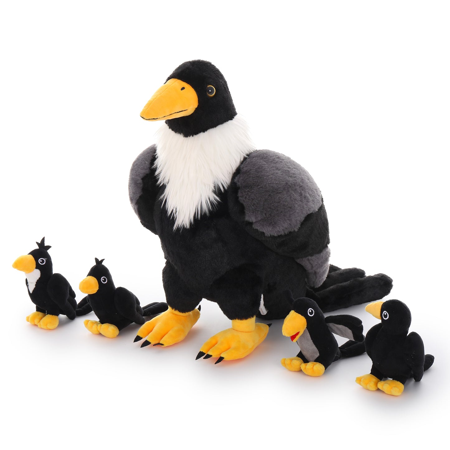 Crow Stuffed Animals Raven Plush Toys, Black, 25.6 Inches