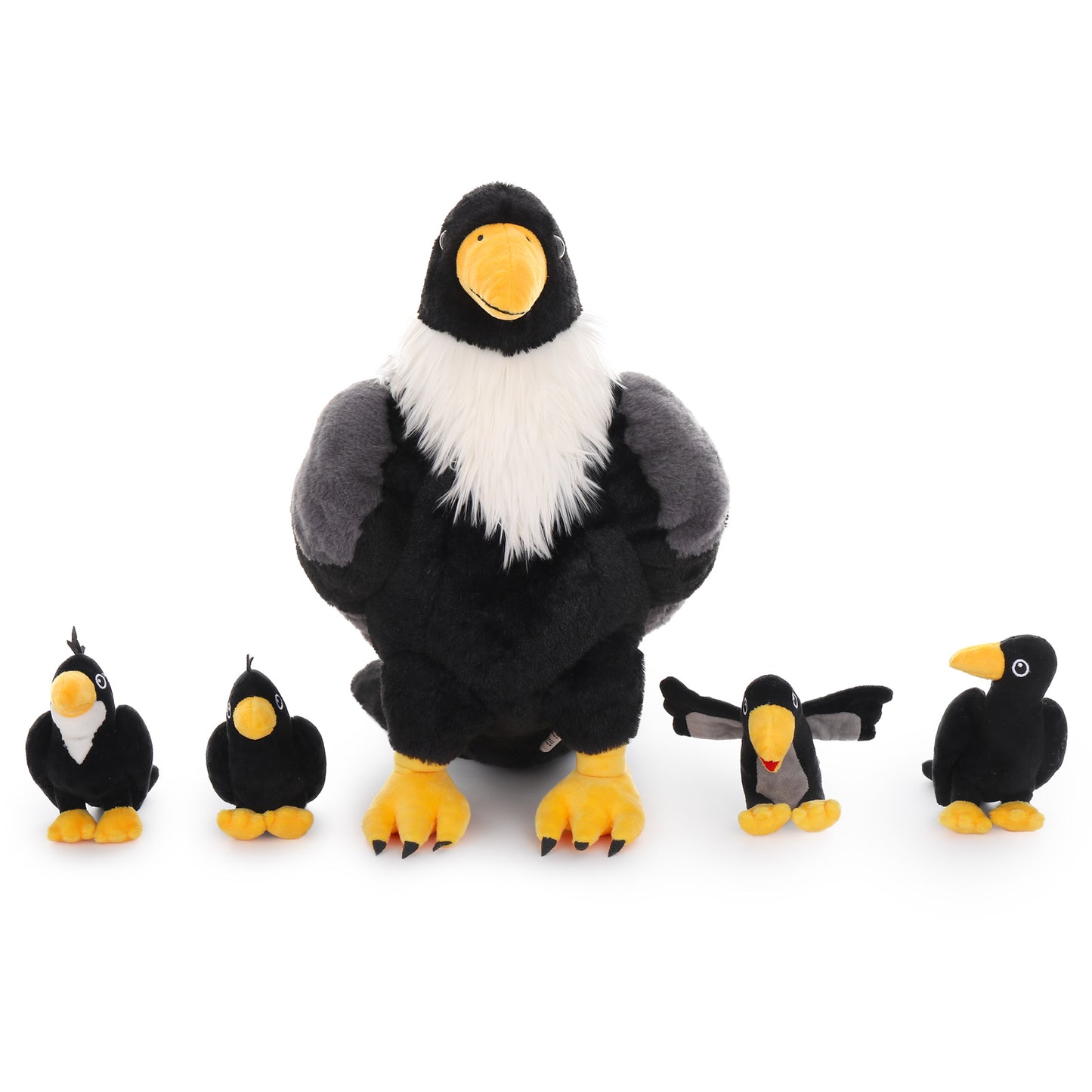 Crow Stuffed Animals Raven Plush Toys, Black, 25.6 Inches