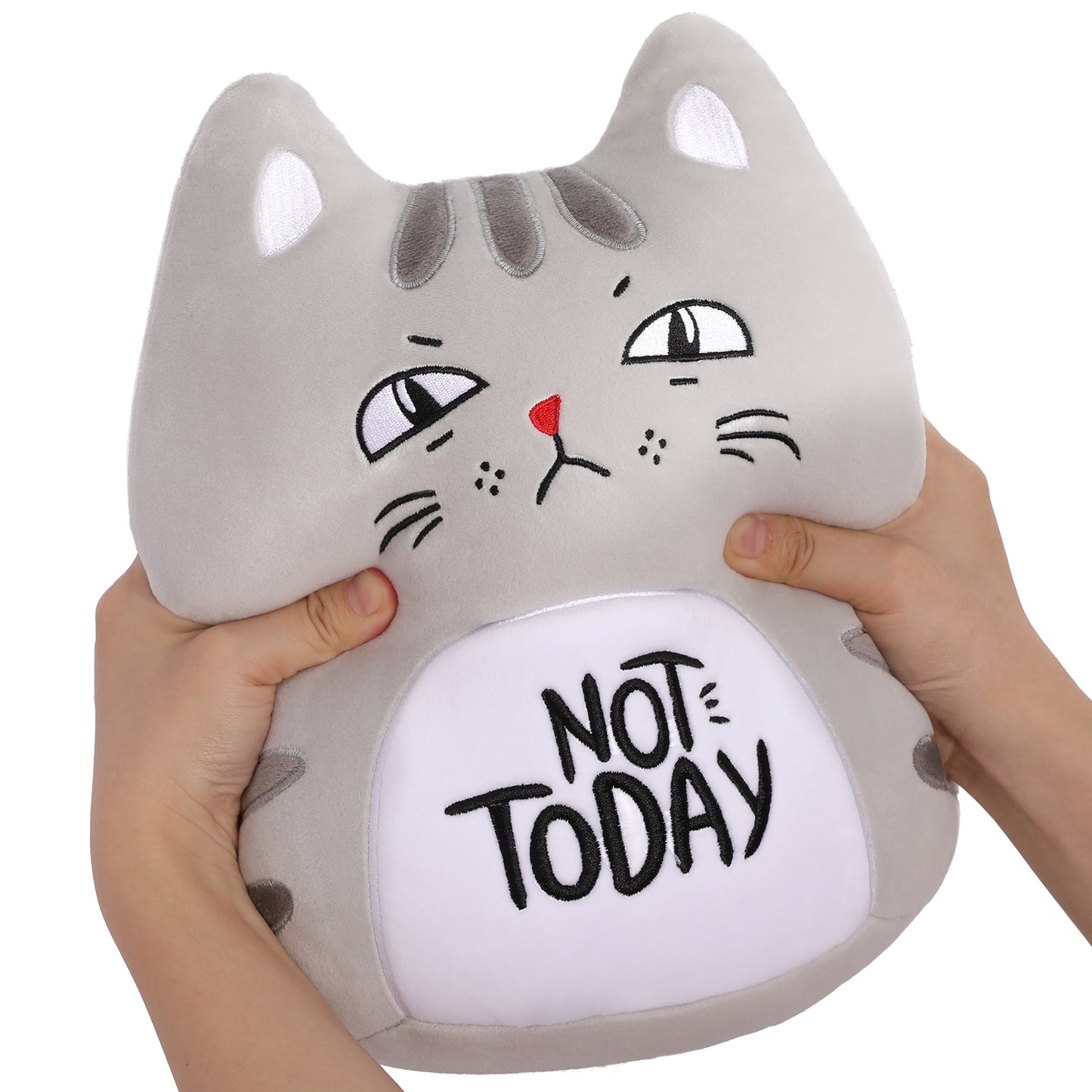 MorisMos Stuffed Animals - Cat Stuffed Animals - 10 Inches Kitten Cartoon Plush Pillow - Grey Kitty Plush Doll - Cute Kawaii Kitty Throw Pillows - Free Shipping Worldwide