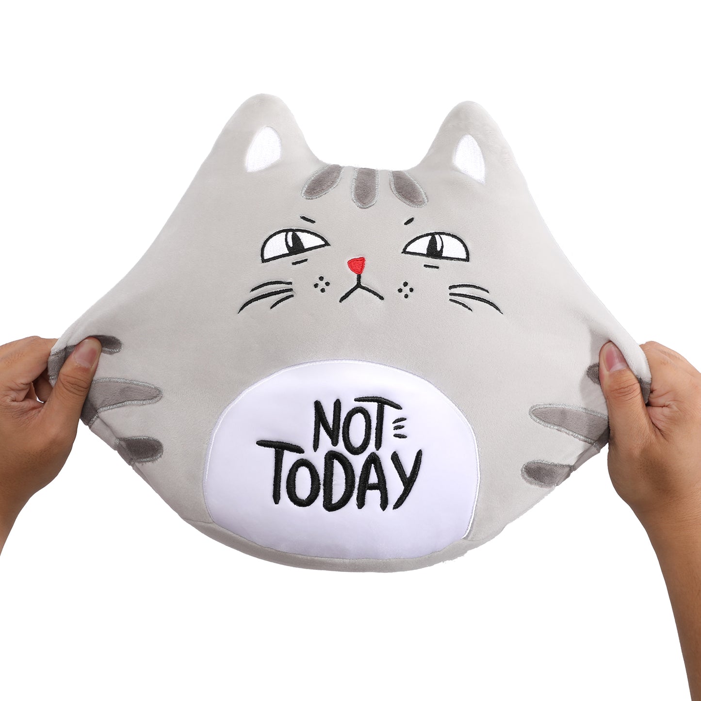 MorisMos Stuffed Animals - Cat Stuffed Animals - 10 Inches Kitten Cartoon Plush Pillow - Grey Kitty Plush Doll - Cute Kawaii Kitty Squishy Throw Pillows - Free Shipping Worldwide