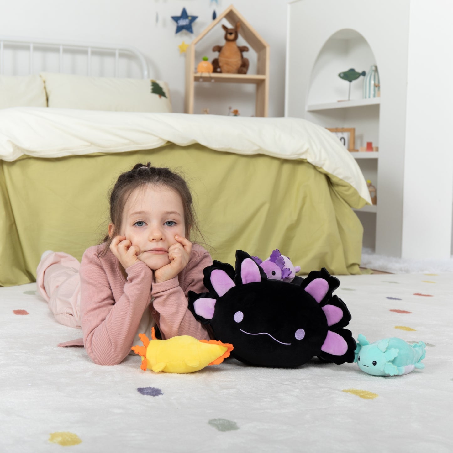 Axolotl Plush Toys, Black, 23.5 Inches