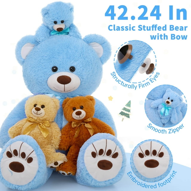 MorisMos Giant Teddy Bear 35.4'' Mommy and 3 Baby Bears