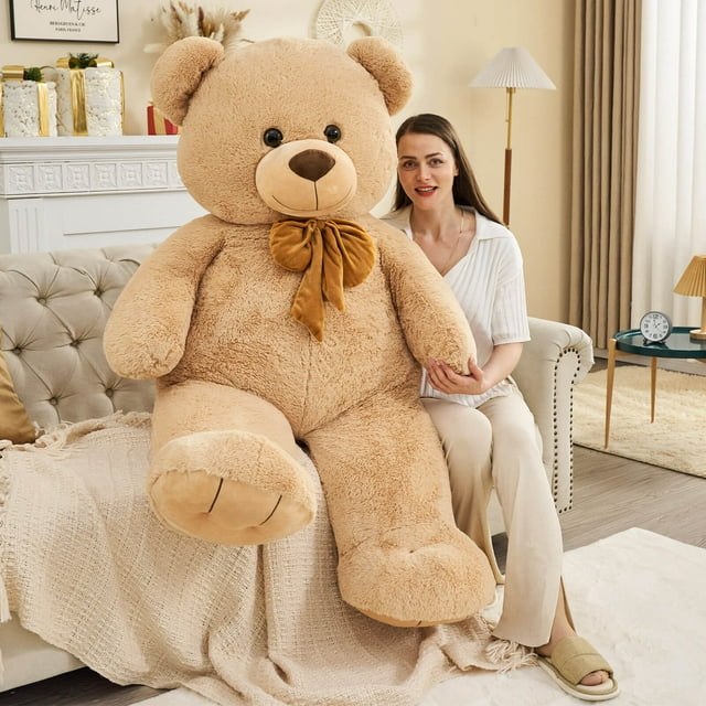 5 feet Giant Teddy Bear Stuffed Animal Teddy Bear with Bow Plush Toy