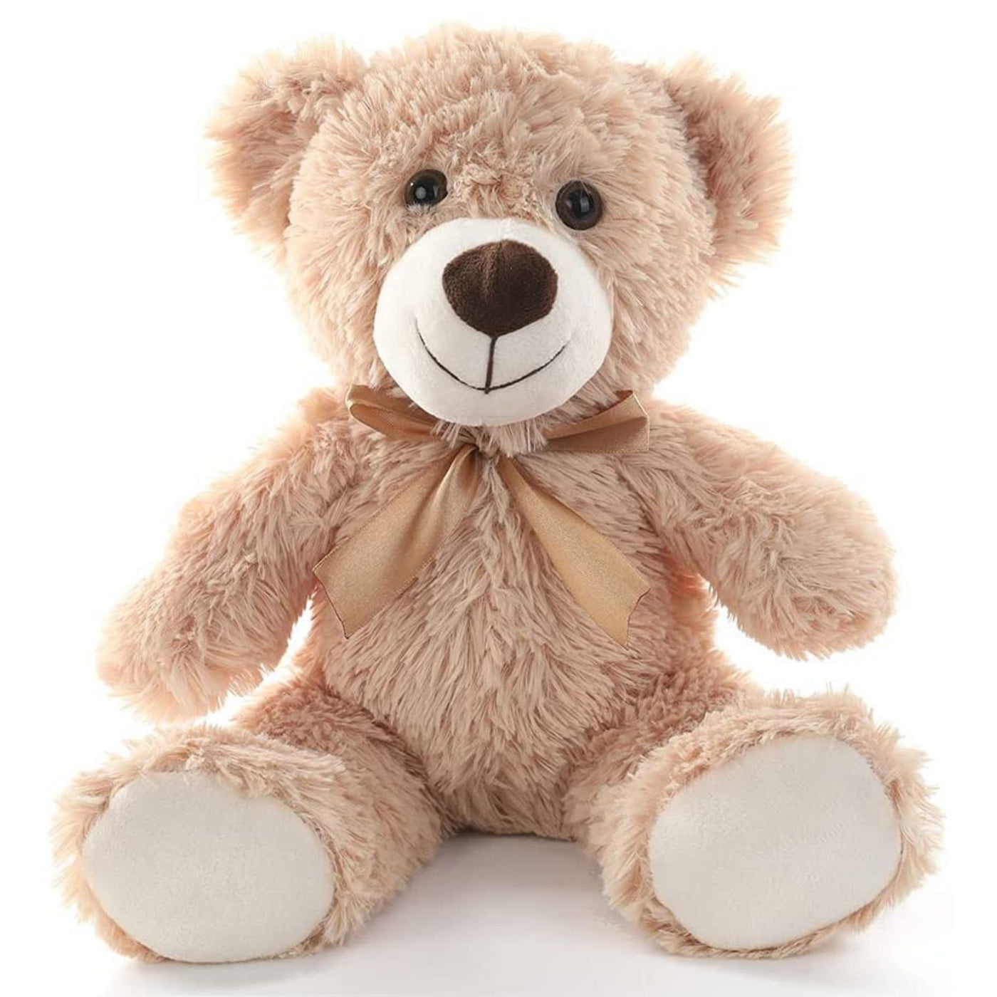 3-Pack Teddy Bears, Light Brown, 13.8 Inches - MorisMos Stuffed Animal Toys