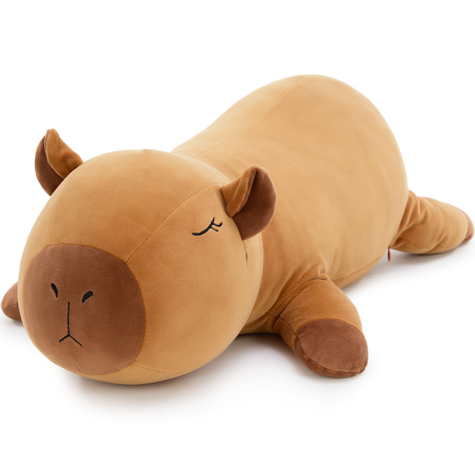 Large Capybara Weighted Plush Toys, Brown, 27.6 Inches
