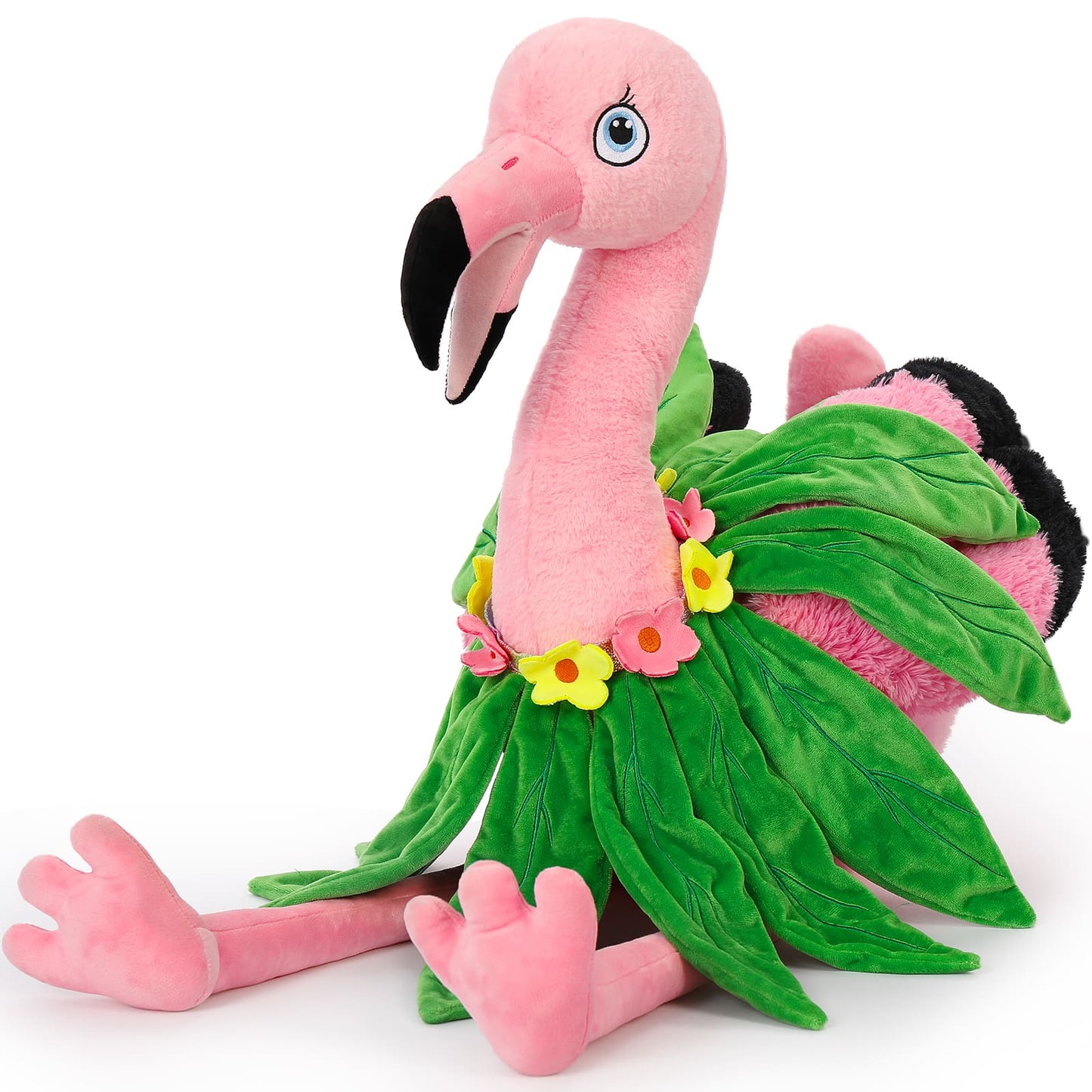 Flamingo Stuffed Animals with Grass Skirt, Pink, 43 Inches - Valentine's Day Gift Guide - Free Shipping