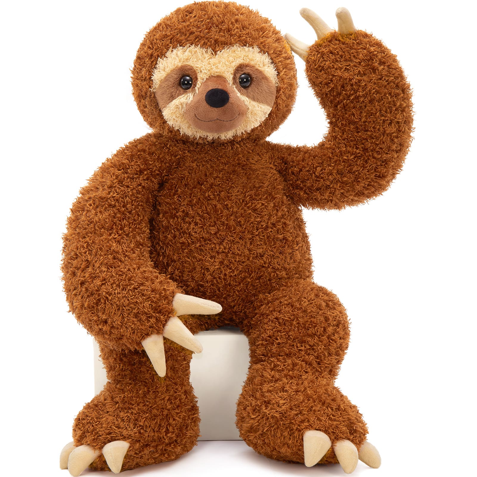 Lifelike Sloth Stuffed Animals, Dark Brown, 18 Inches