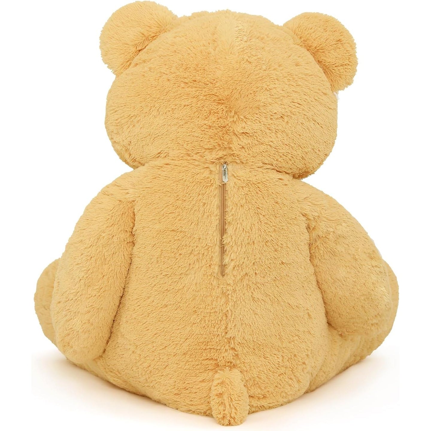 Big Teddy Bear Plush Toy, Light Brown/White/Pink, 39/47 Inches – MorisMos