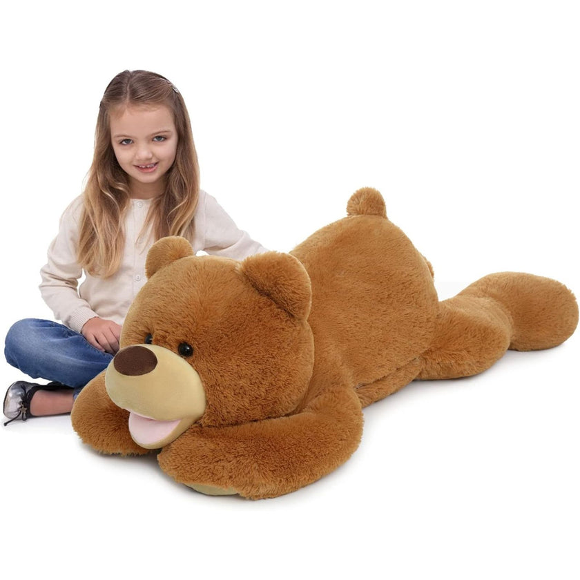Big Teddy Bear Stuffed Toy, Brown, 37.4 Inches