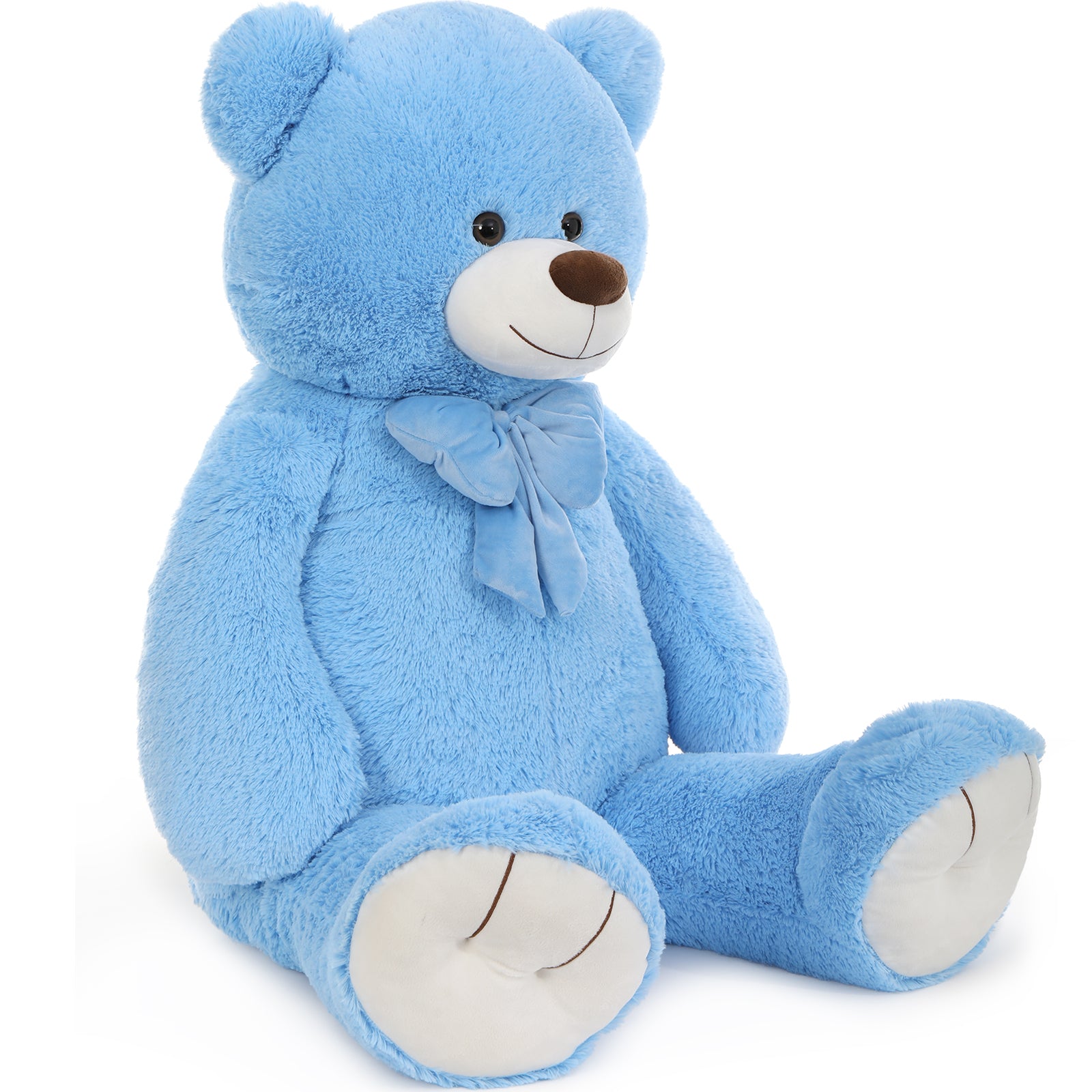 Big Teddy Bear Plush Toy, Beige/Pink/Brown/Blue, 47/59 Inches