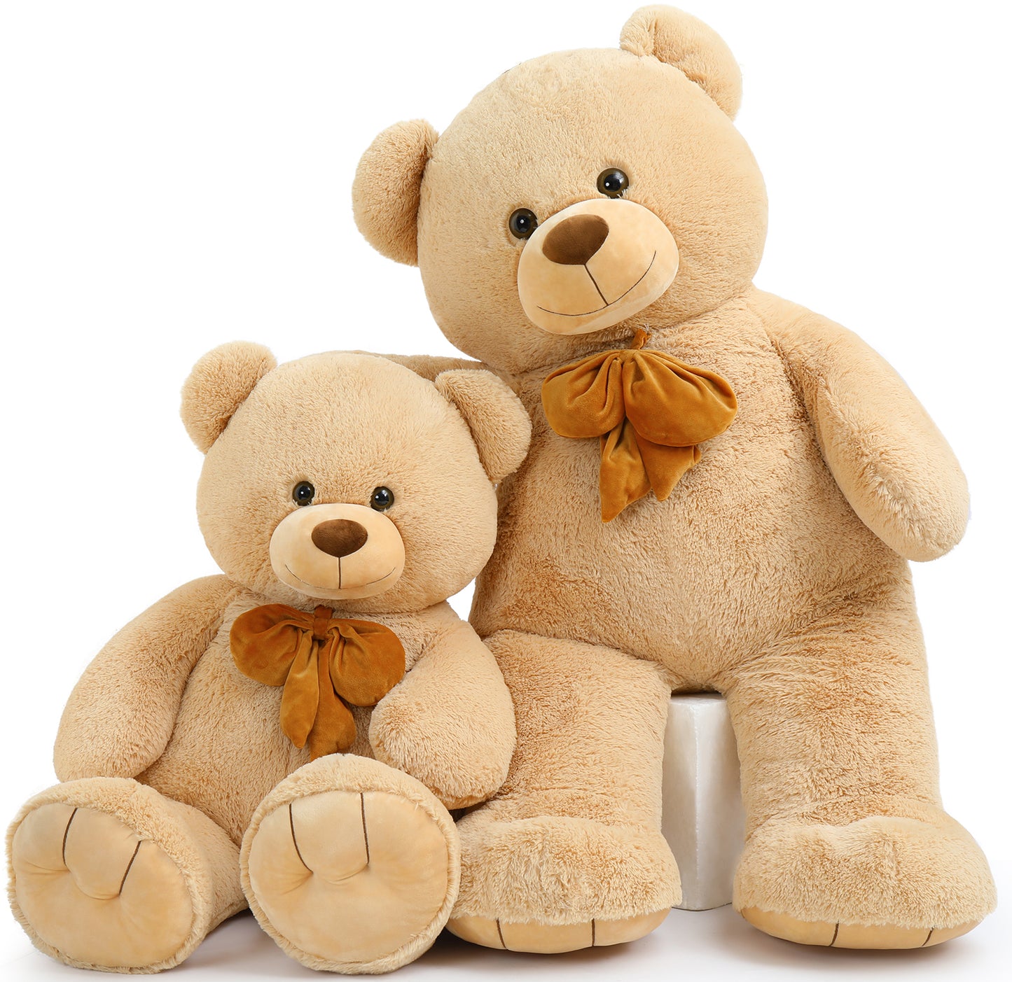 Big Teddy Bear Plush Toy Giant Bear Stuffed Animals, Light Brown, 47/59 Inches