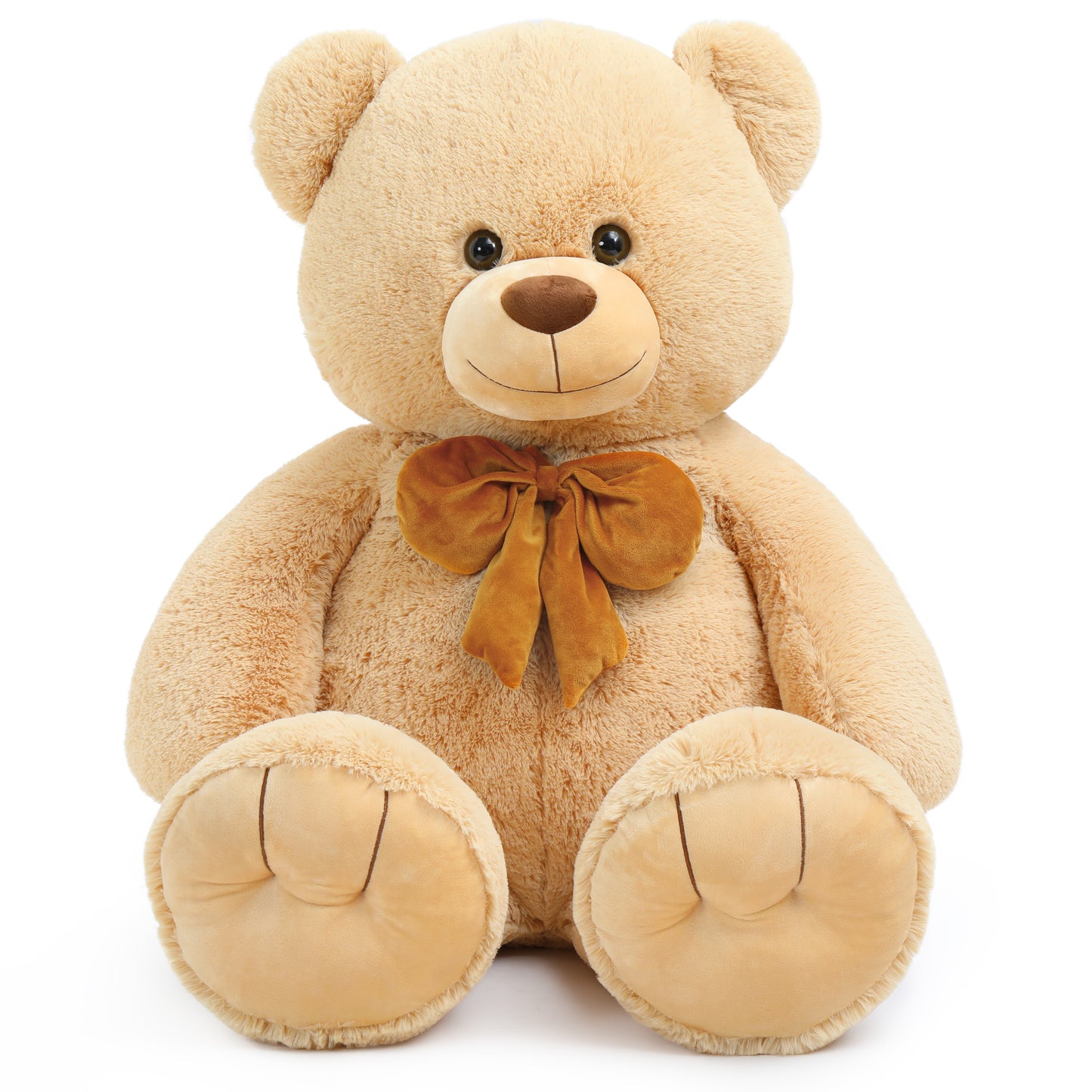 Big Teddy Bear Plush Toy Giant Bear Stuffed Animals, Light Brown, 47/59 Inches