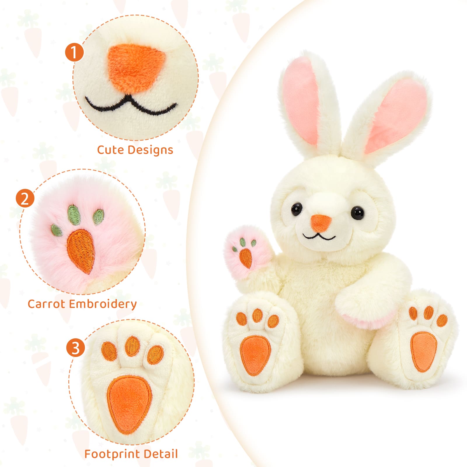 6 Pcs Bunny Stuffed Animals Rabbit Plush Toys, 15 Inches