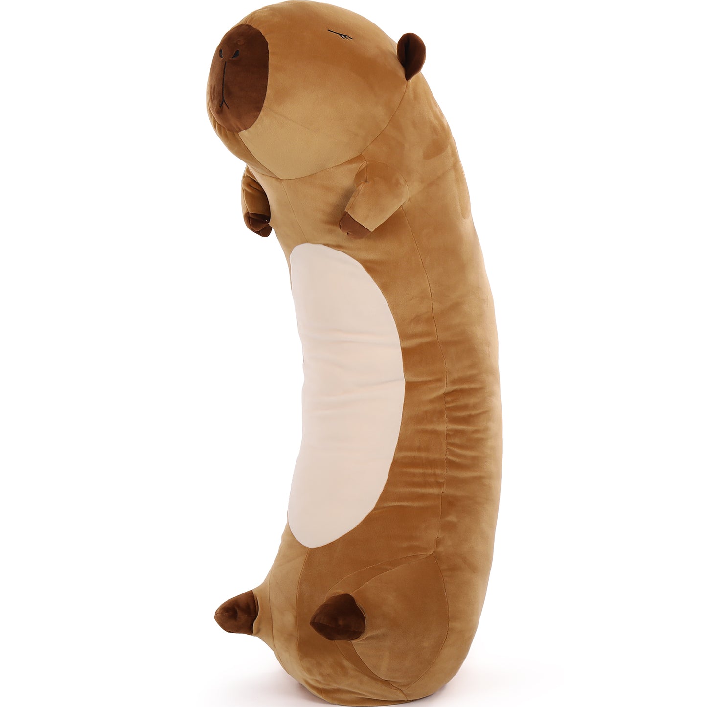 Capybara Long Throw Pillow Capybara Stuffed Animals, Brown, 43 Inches