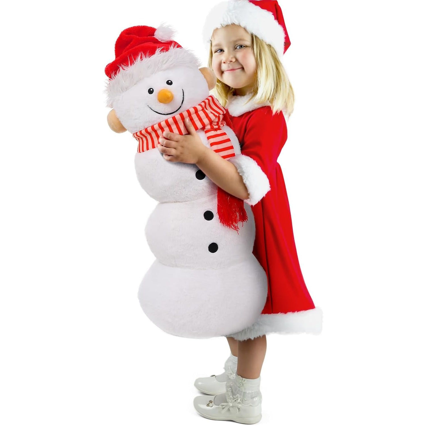 Christmas Snowman Plush Toy, 35.4 Inches