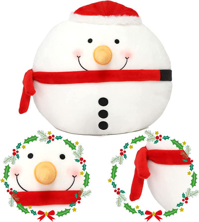 Christmas Snowman Throw Pillow, 10 Inches - MorisMos Stuffed Toys