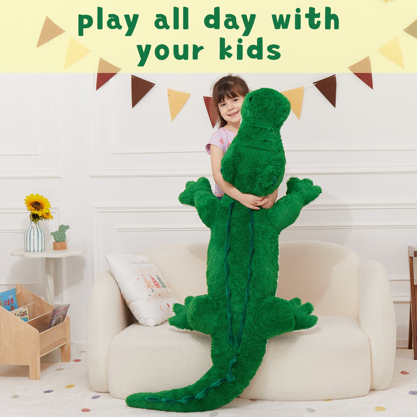 Alligator Stuffed Animals Crocodile Plush Toy, Green, 67 Inches