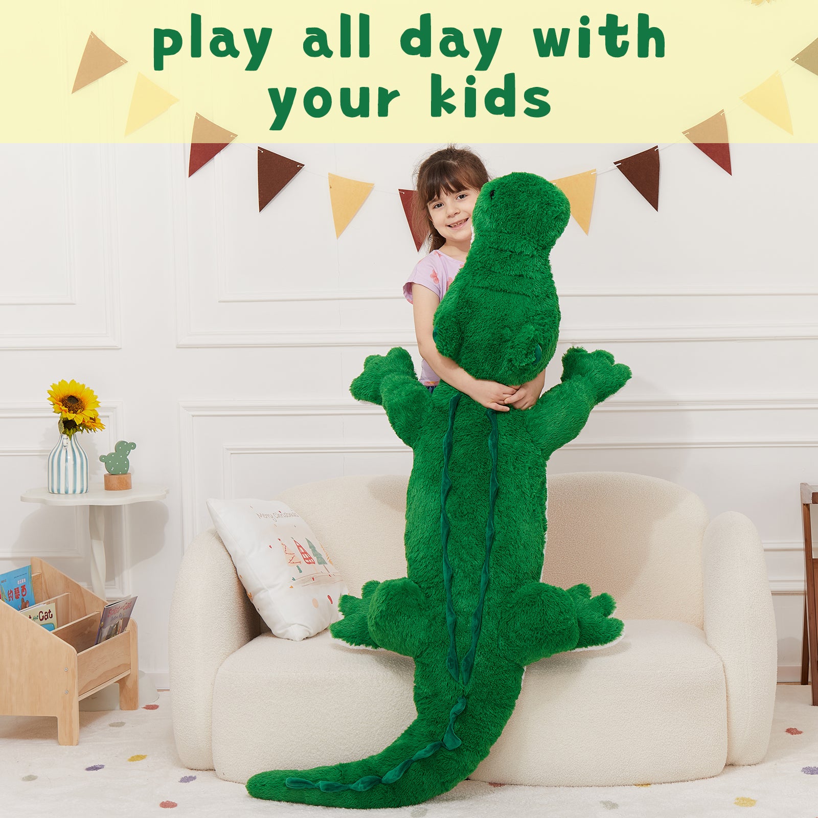 Alligator Stuffed Animals Crocodile Plush Toy, Brown/Green, 67 Inches