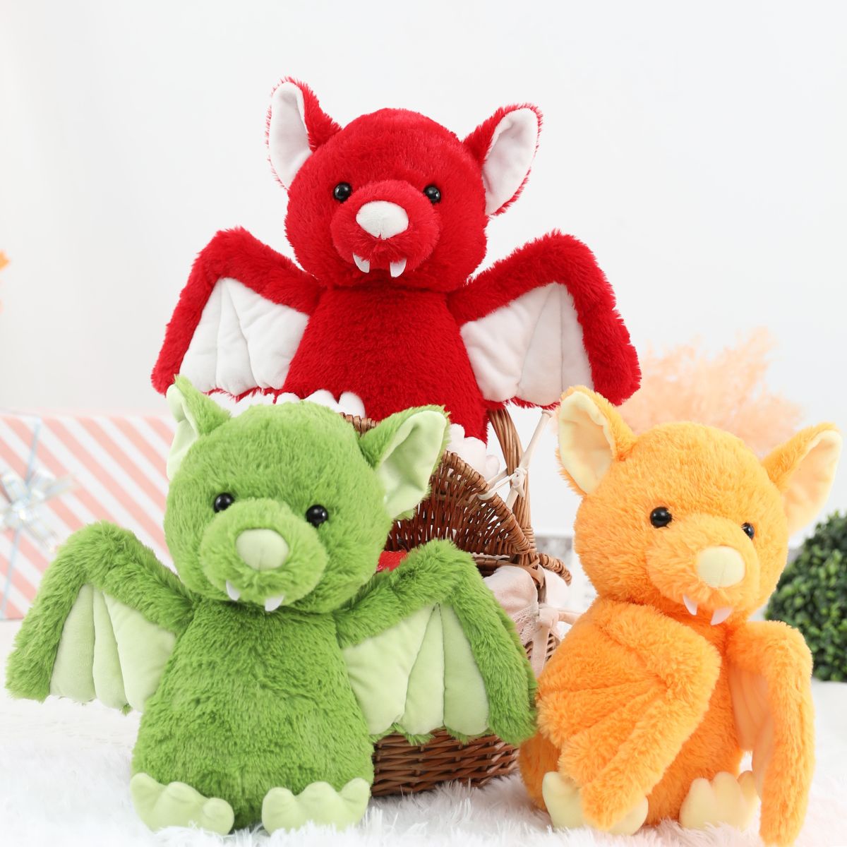 Bat Stuffed Animals - 14 Inches Plush Bat Toys - Halloween Party Favors - Halloween Gift for Girls Boys - Halloween Party Decor - Free Shipping 
