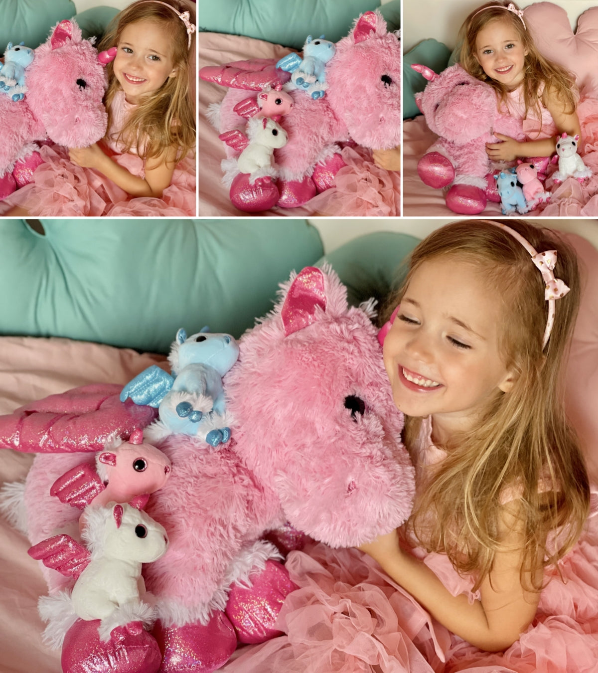 Magical Unicorn Plush Toy Set, Pink, 19.7 Inches