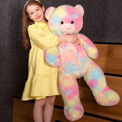 Colorful Teddy Bear Plush Toy, 39 Inches