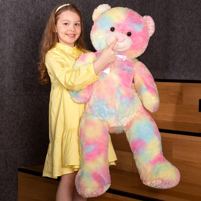 Colorful Teddy Bear Plush Toy, 39 Inches