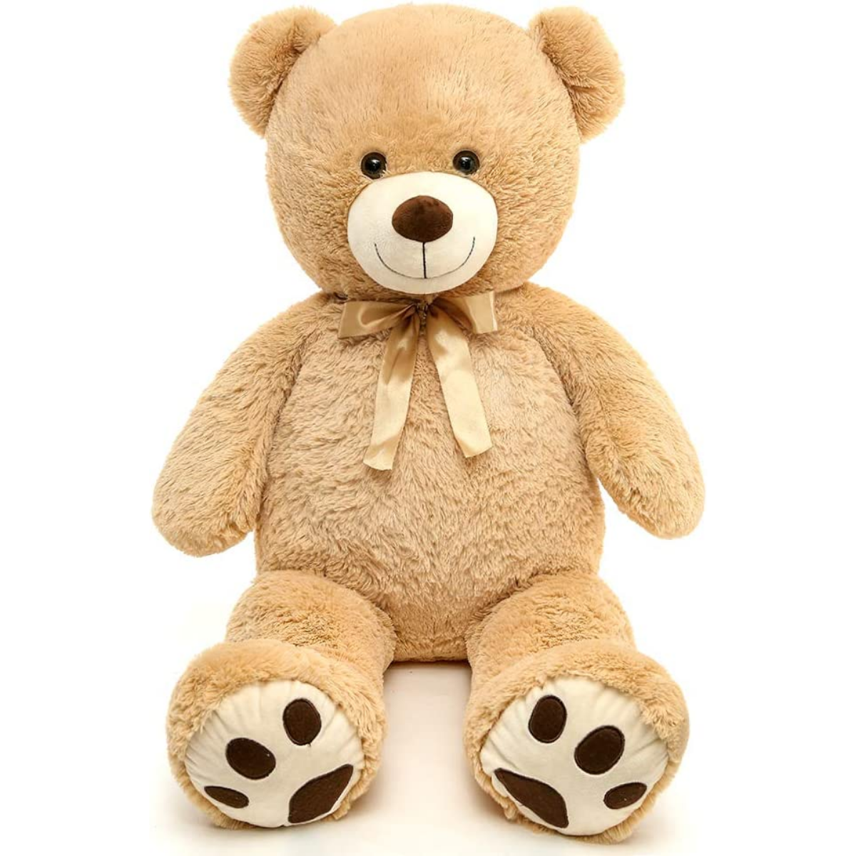 Giant Teddy Bear Plush Toy, Light Brown, 39/51 Inches