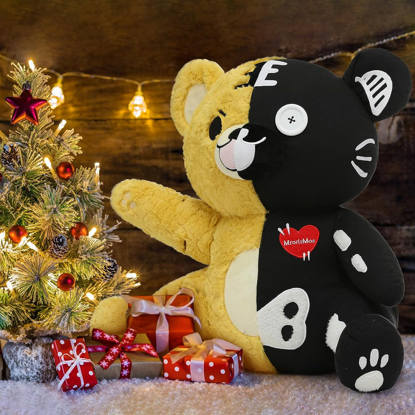 Cool Goth Teddy Bear Stuffed Animal Toy, 20.86 Inches