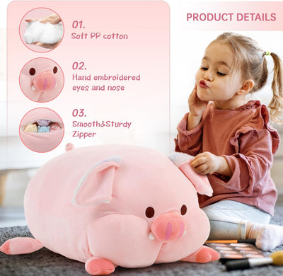 Pig Mom Stuffed Toy with 4 Pig Babies, 20 Inches - MorisMos Stuffed Animal Toys