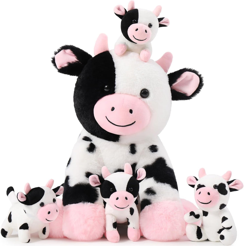 Dairy Cattle Plush Toys, Balck&White, 14.6 Inches