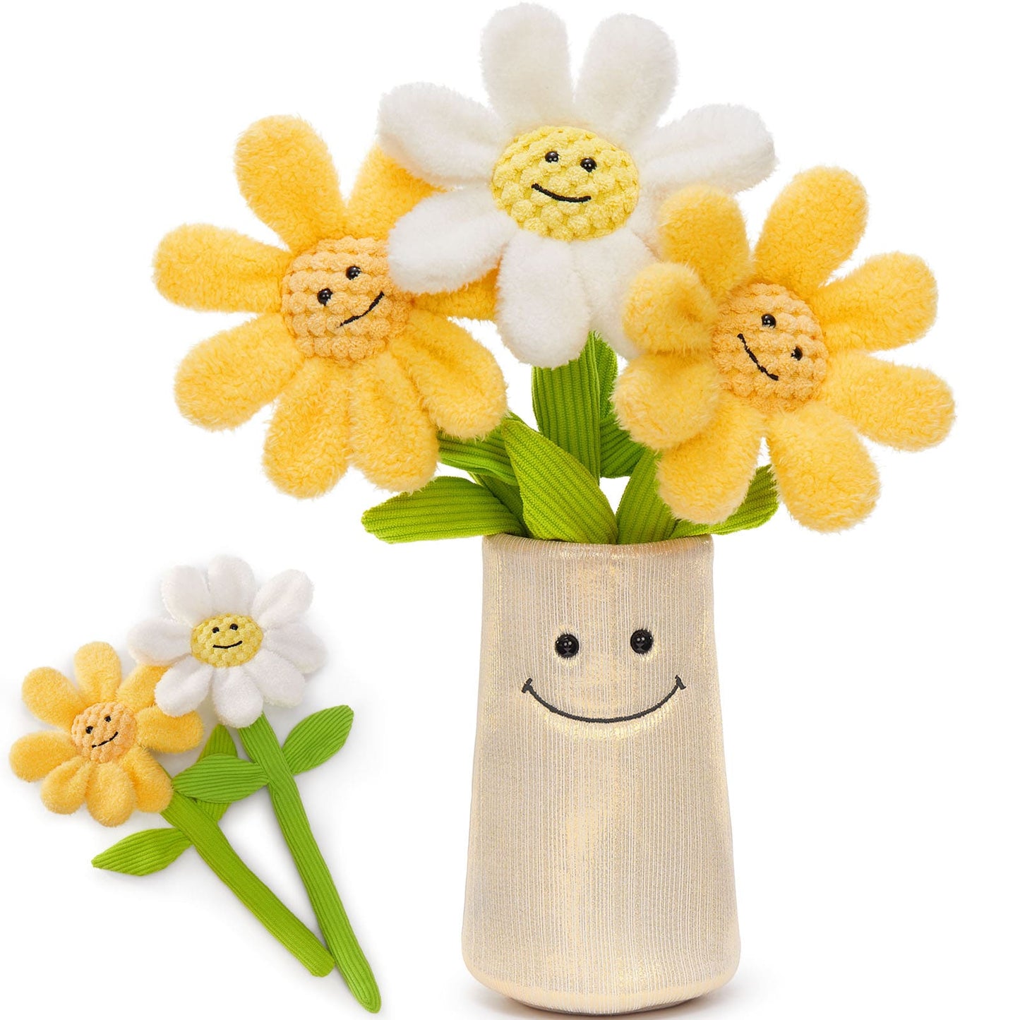 Daisy Flower Plush Toys Emotional Support Flowers, 13.8 Inches