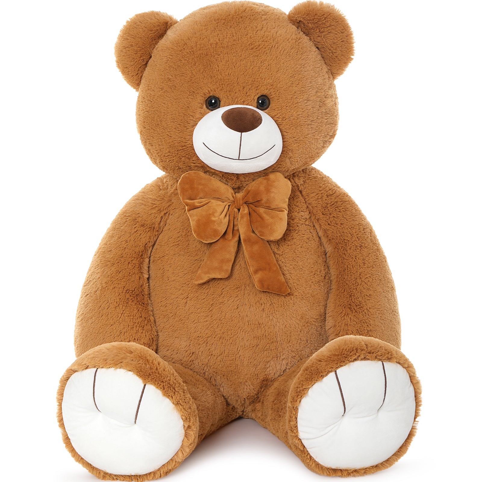 Big Teddy Bear Plush Toy, Beige/Pink/Brown/Blue, 47/59 Inches