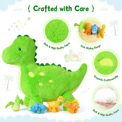 Dinosaur Plush Toy Playset, Green, 26 Inches