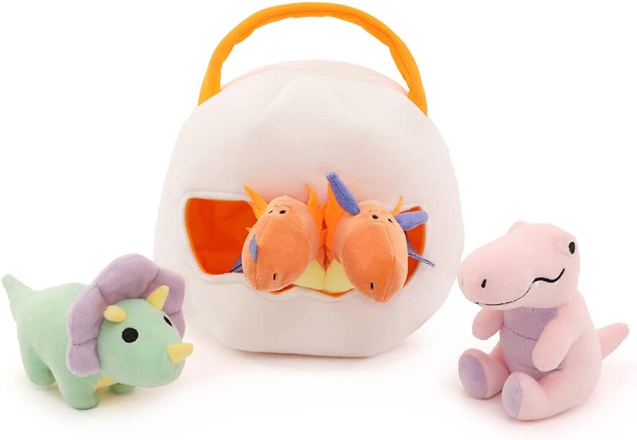 Dinosaur Plush Toy Set with Handbag