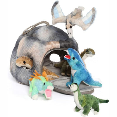 Dinosaur Stuffed Animal Toy Set, 7.8 Inches