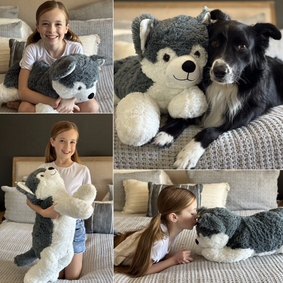 Husky Plush Toy Dog Stuffed Animals, 28 Inches