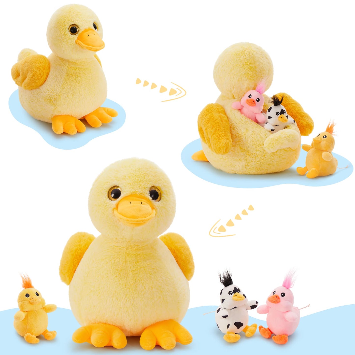 Duck Stuffed Animals Duckling Plush Toys, Yellow, 11.8 Inches - Free Shipping Worldwide