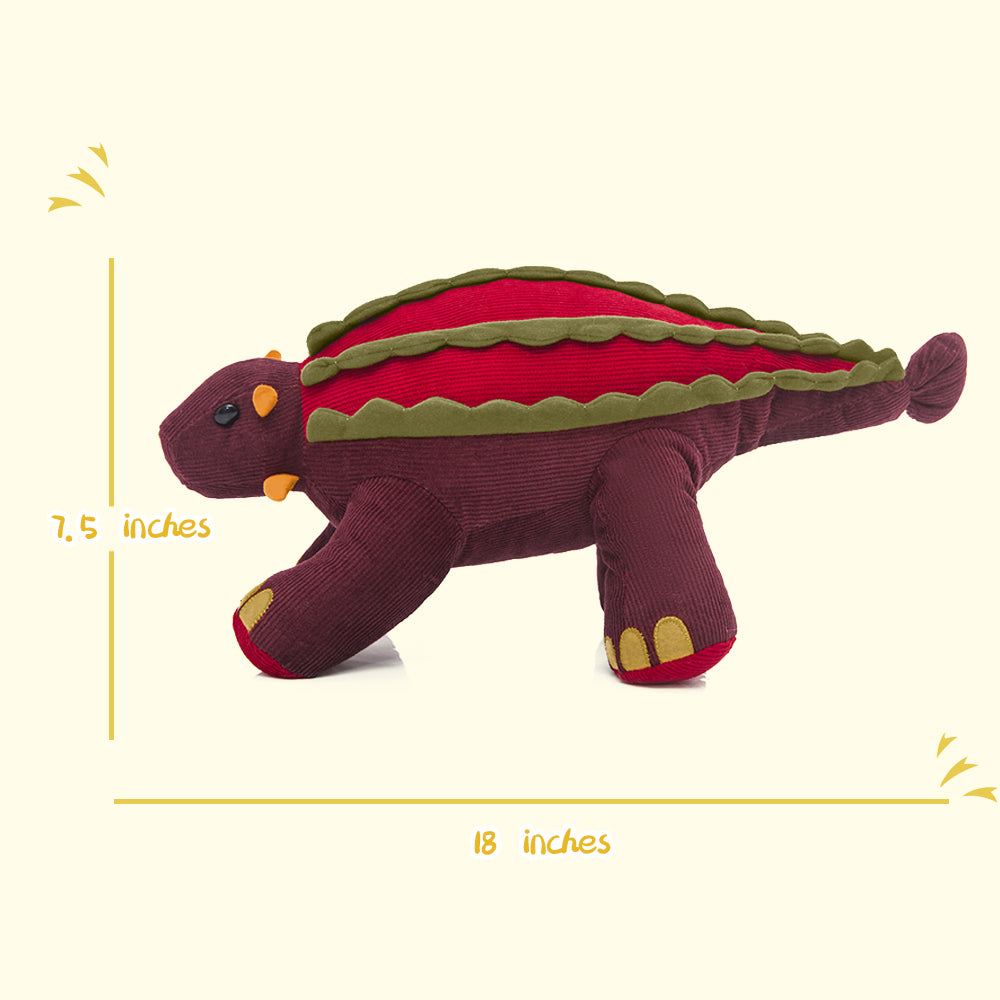 Ankylosaur Stuffed Animals Dinosaur Plush Toy, 18 Inches