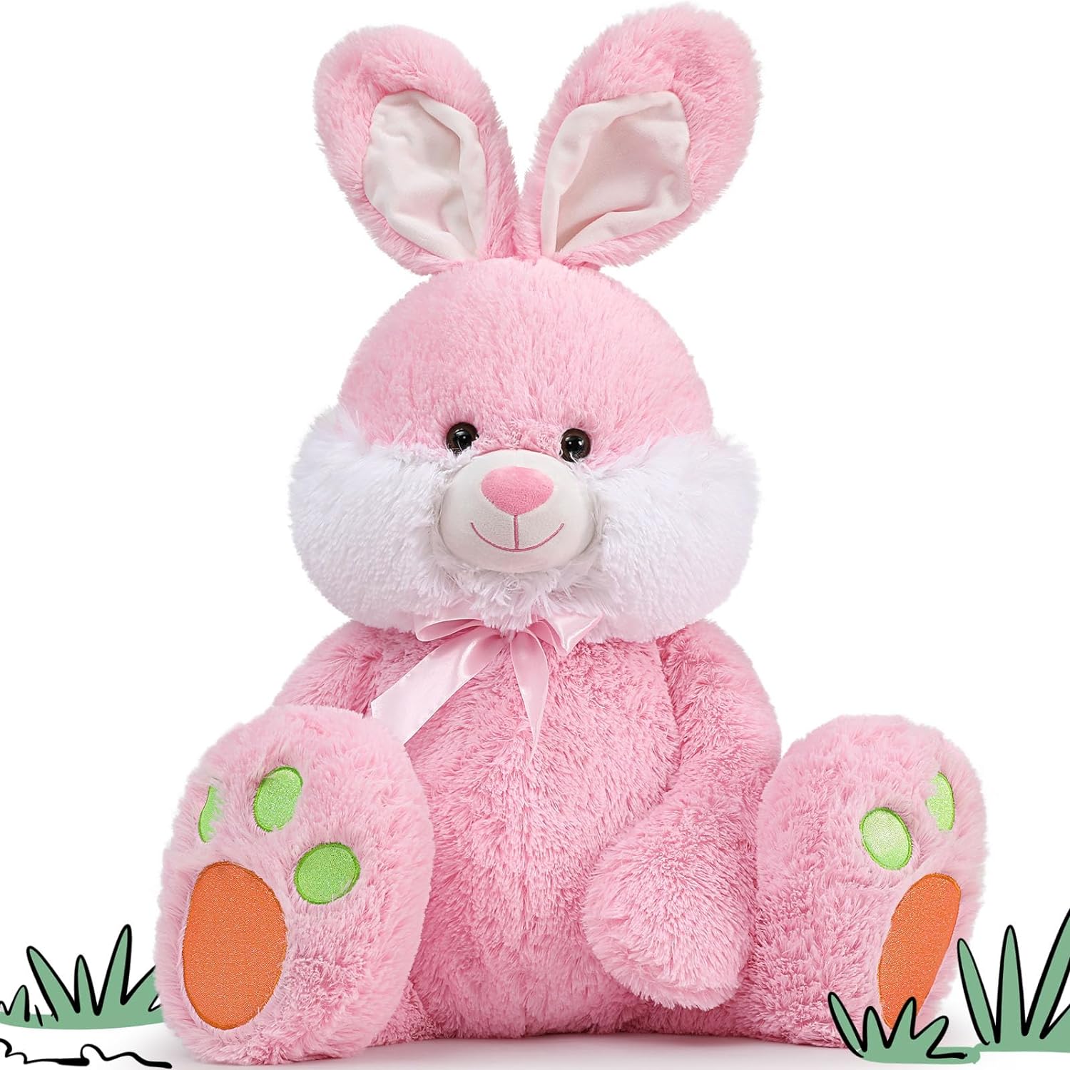 Giant Rabbit Plush Toy, Pink, 31.5 Inches