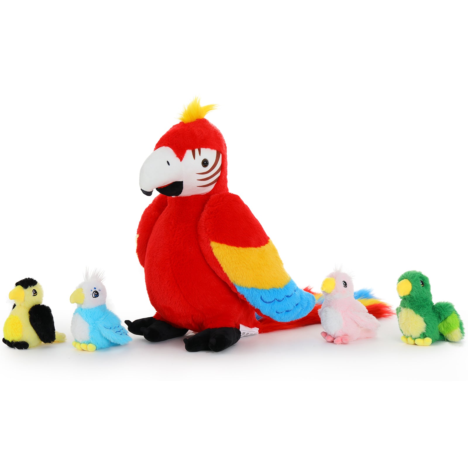 Feral Parrot Stuffed Animals Parrot Plush Toys, 17.7 Inches