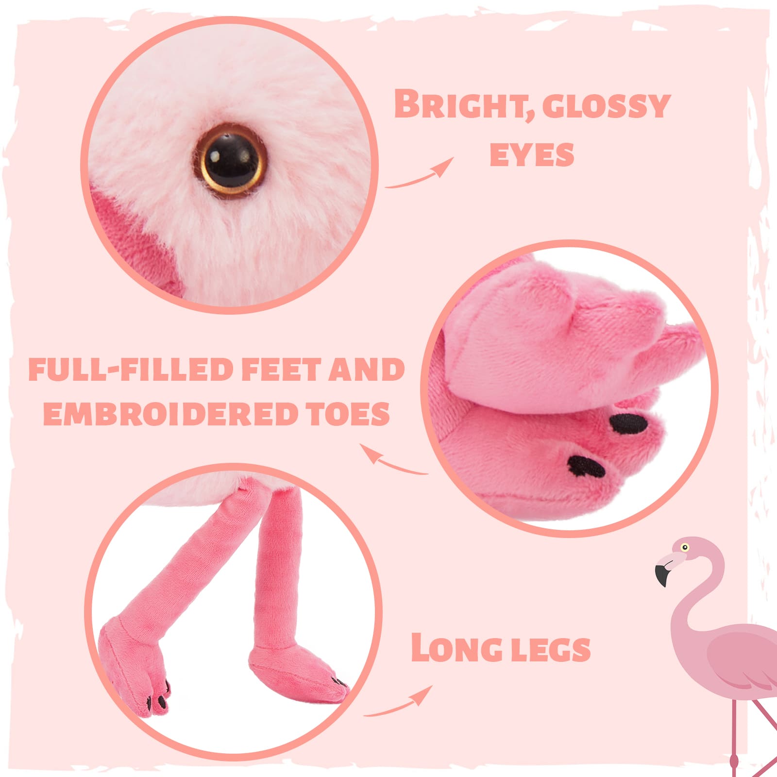 Flamingo Stuffed Animals Flamingo Plush Toys, Pink, 18 Inches