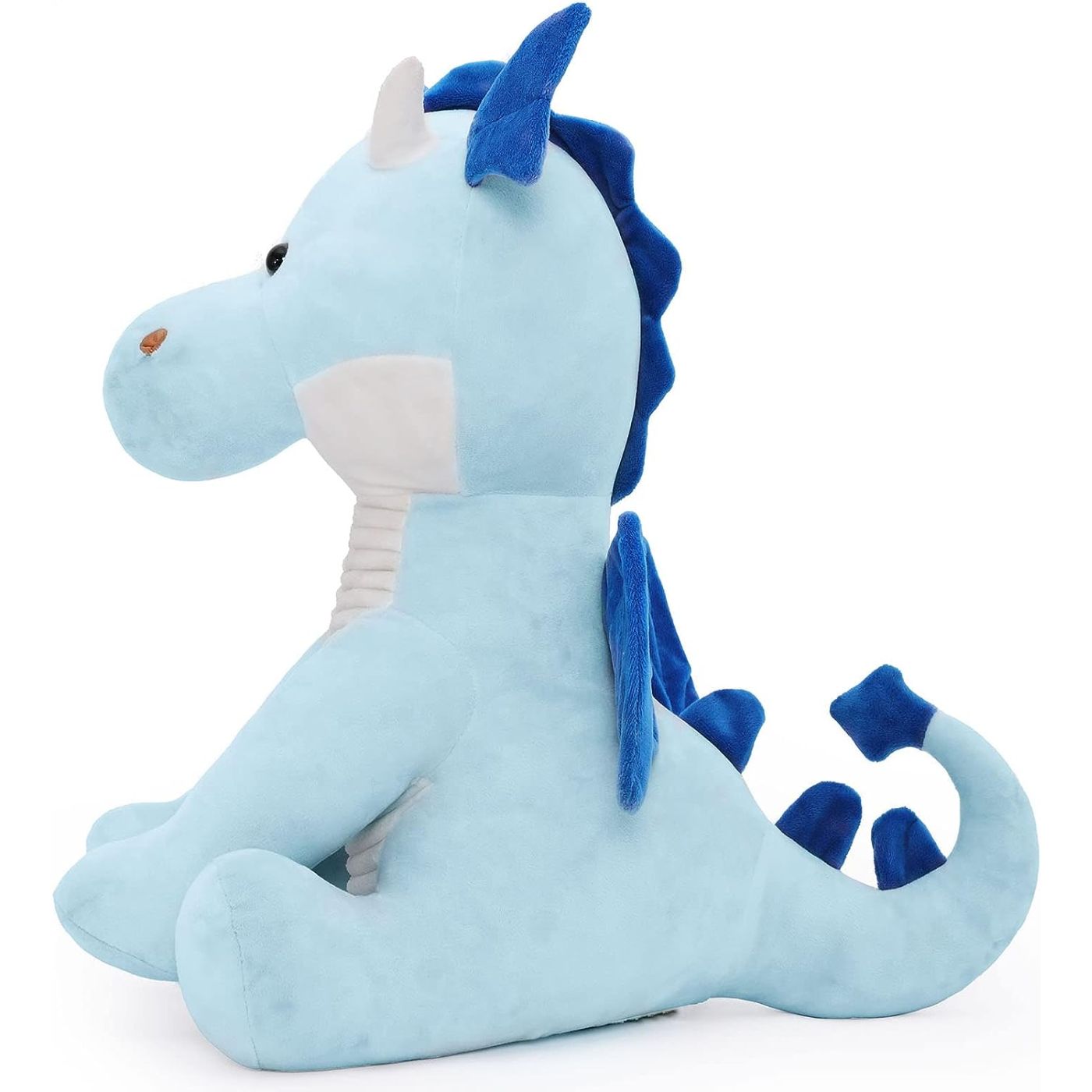 Jouet en peluche dragon volant, bleu, 17 pouces