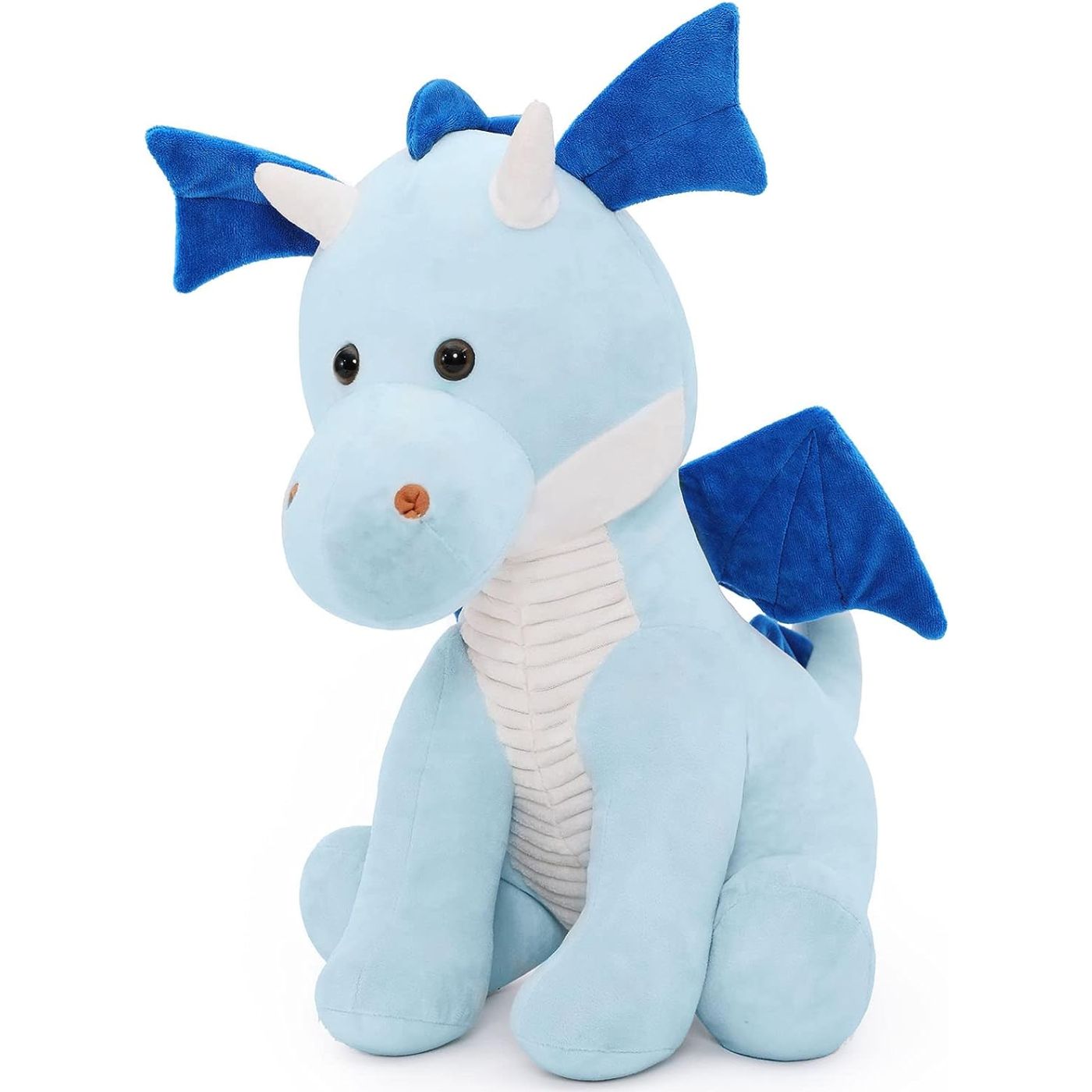 Jouet en peluche dragon volant, bleu, 17 pouces