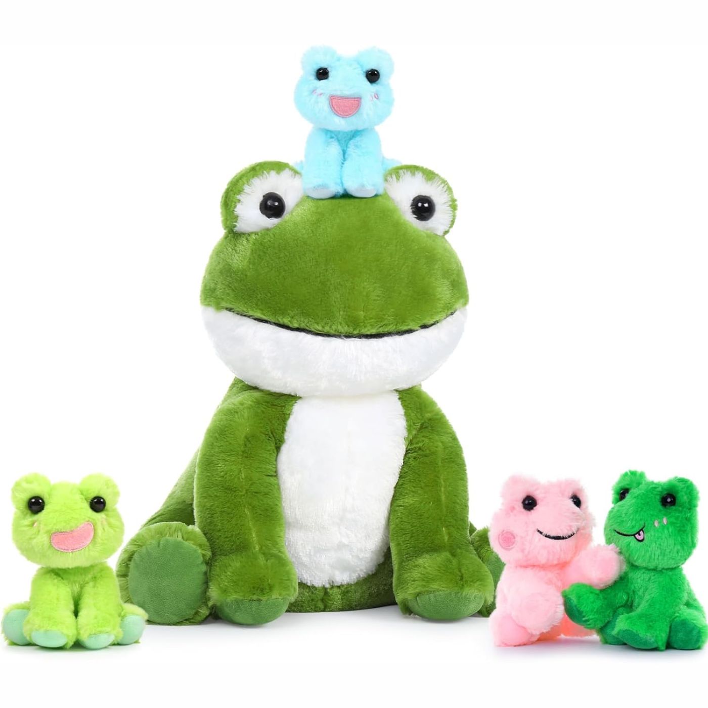 Frog Plush Toy Set, Green, 17.7 Inches