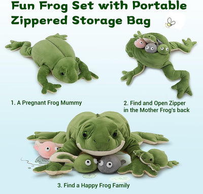 Frog Stuffed Animal Toy Set, 20 Inches