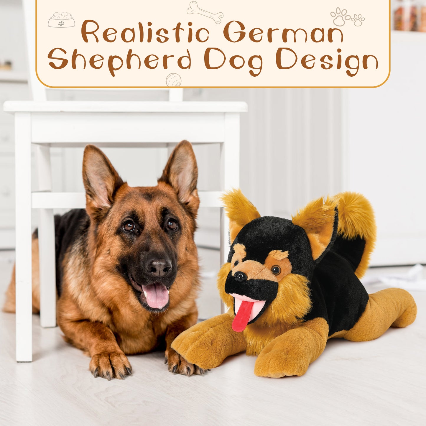 German Shepherd Dog Stuffed Animals, 19.68 Inches - MorisMos Stuffed Animals - Free Shipping