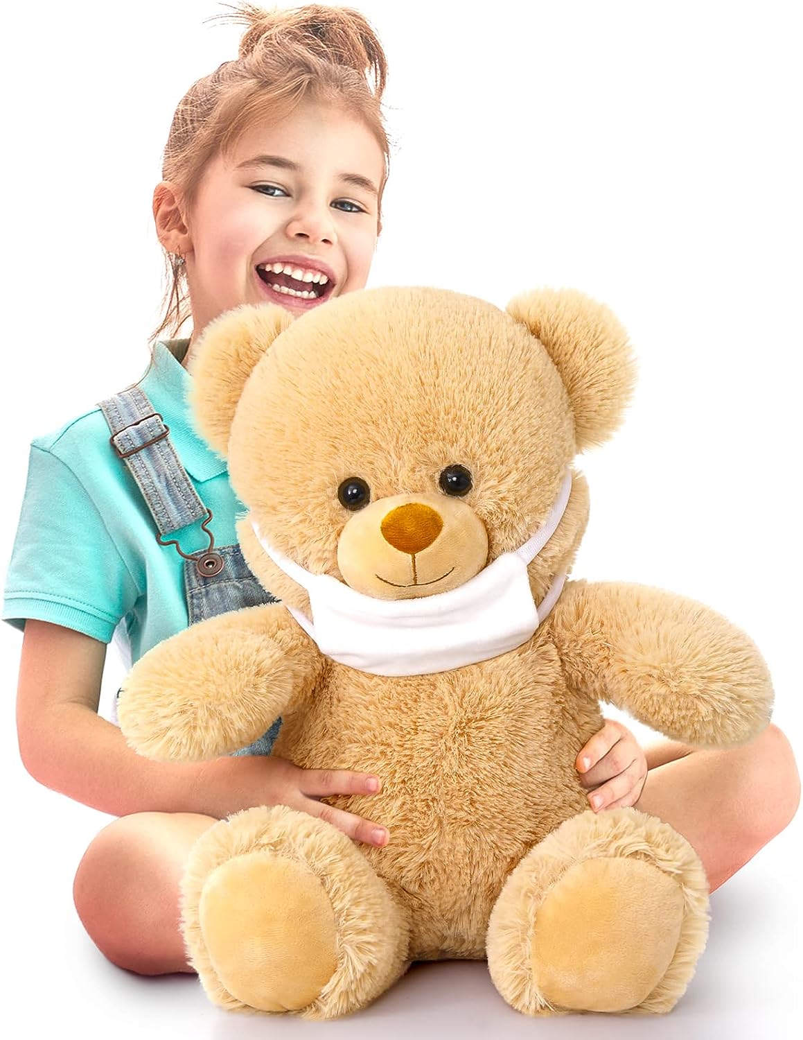 MorisMos 18-Inch Get Well Soon Plush Teddy Bear - Soft Stuffed Teddy Bear - Get Well Soon Gifts for Kids Stuffed Animals - Get Well Soon Stuffed Toy - Get Well Soon Teddy Bear Plush - Get Well Gift