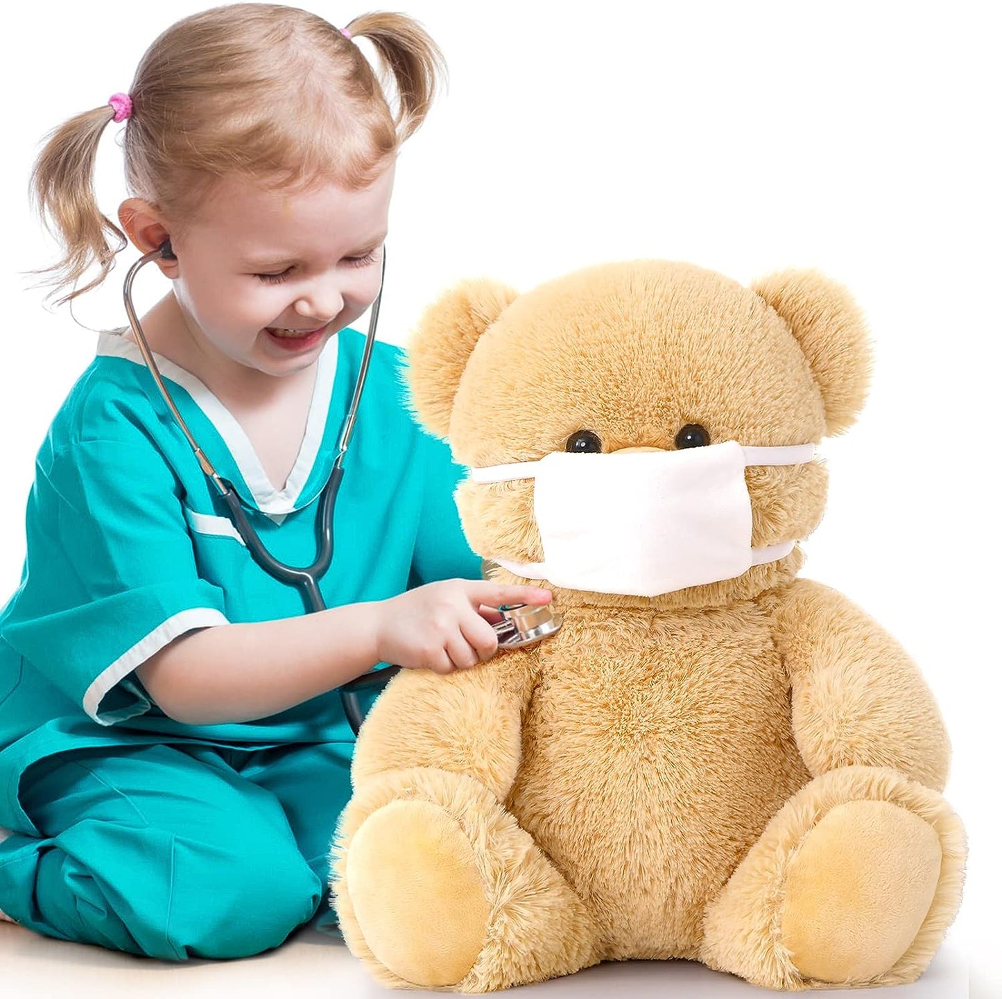 MorisMos 18-Inch Get Well Soon Plush Teddy Bear - Soft Stuffed Teddy Bear - Get Well Soon Gifts for Kids Stuffed Animals - Get Well Soon Stuffed Toy - Get Well Soon Teddy Bear Plush - Get Well Gift