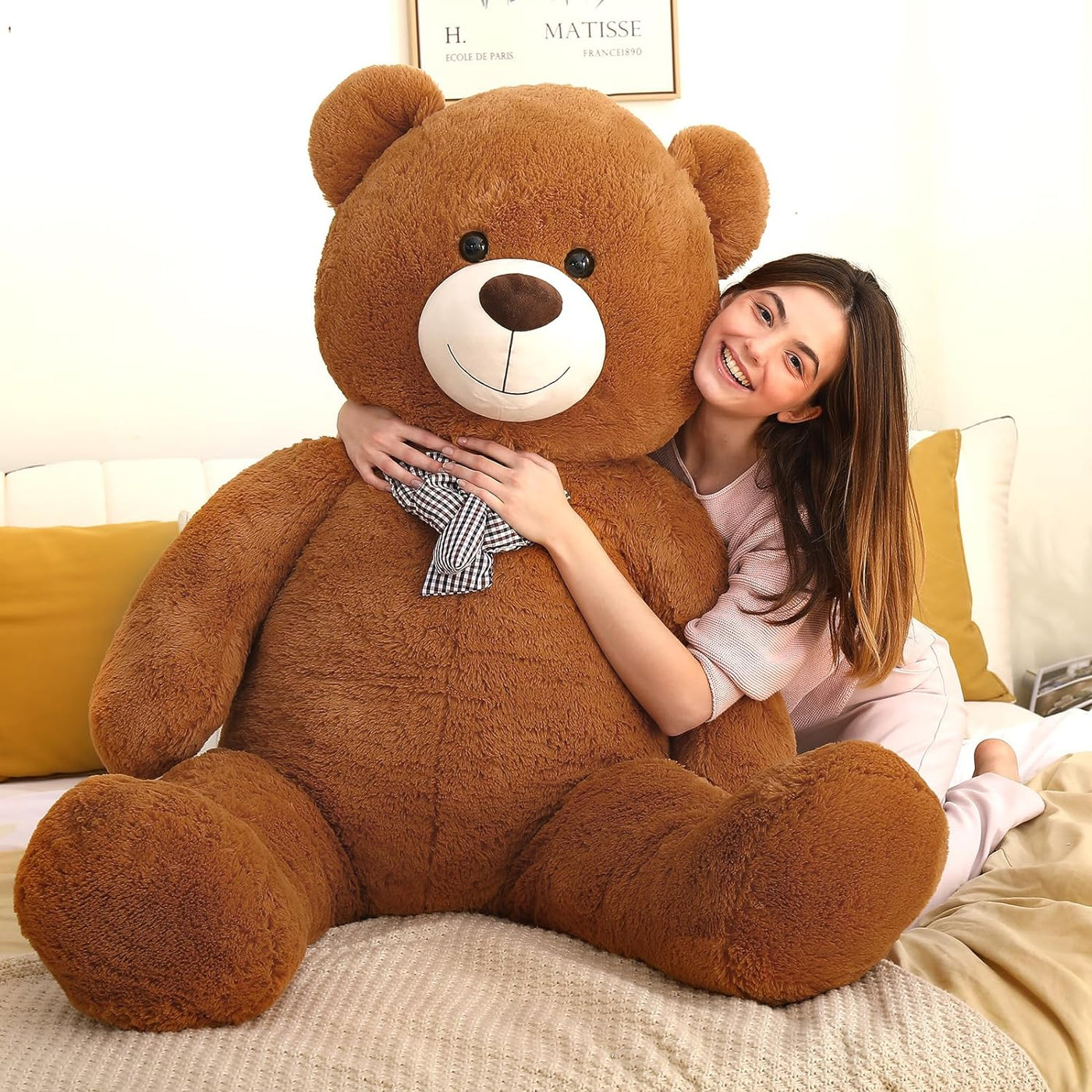 Giant Teddy Bear Stuffed Toy, Dark Brown, 59 Inches - MorisMos Plush Toys