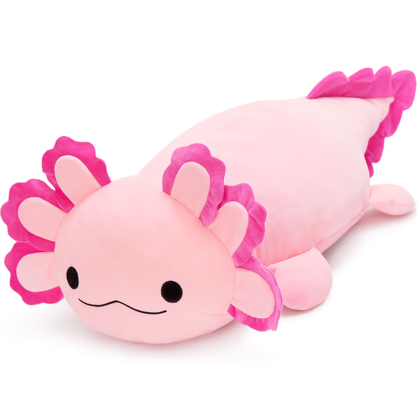 Giant Axolotl Plush Pillow, Pink, 39 Inches